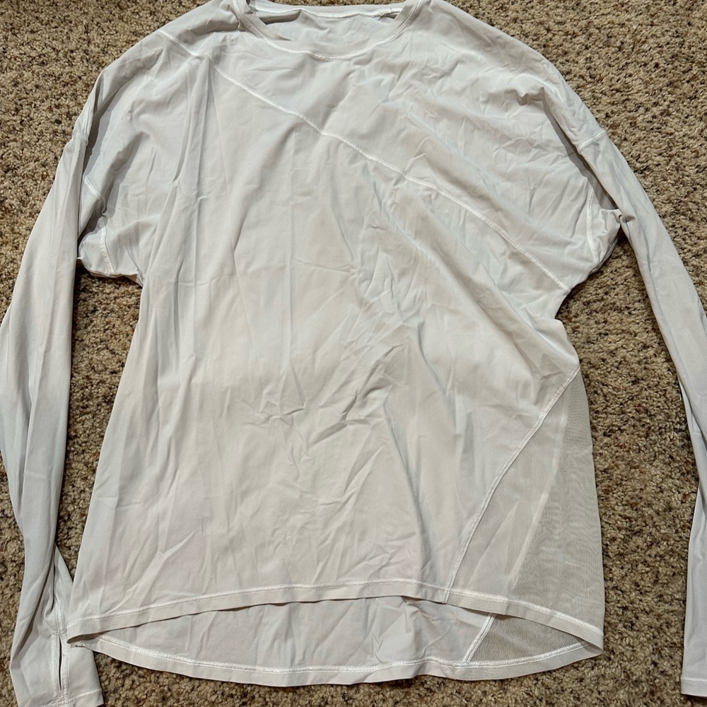 lululemon athletica Light Gray Long Sleeve Tee
